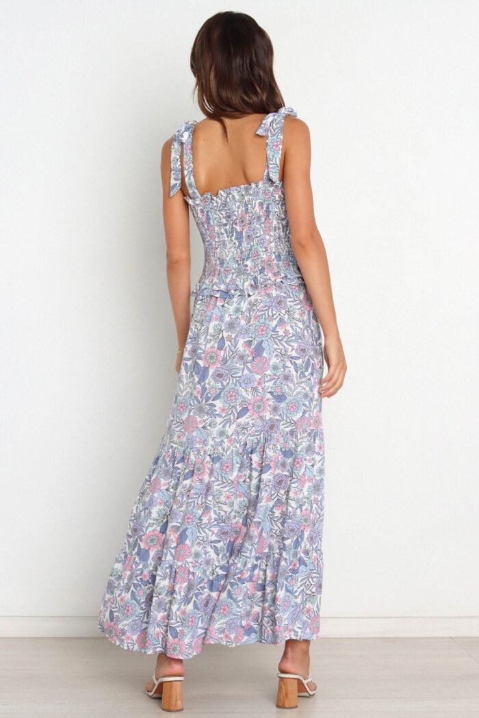 Elanore Printed Shirred Bodice Maxi Dress - Image 6
