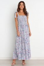 Elanore Printed Shirred Bodice Maxi Dress - Image 2