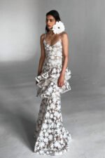 Elise Jacquard Ruffle Maxi Slip Dress - Image 2