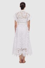 Elizabeth Short Sleeves Lace Midi Dress - Image 5