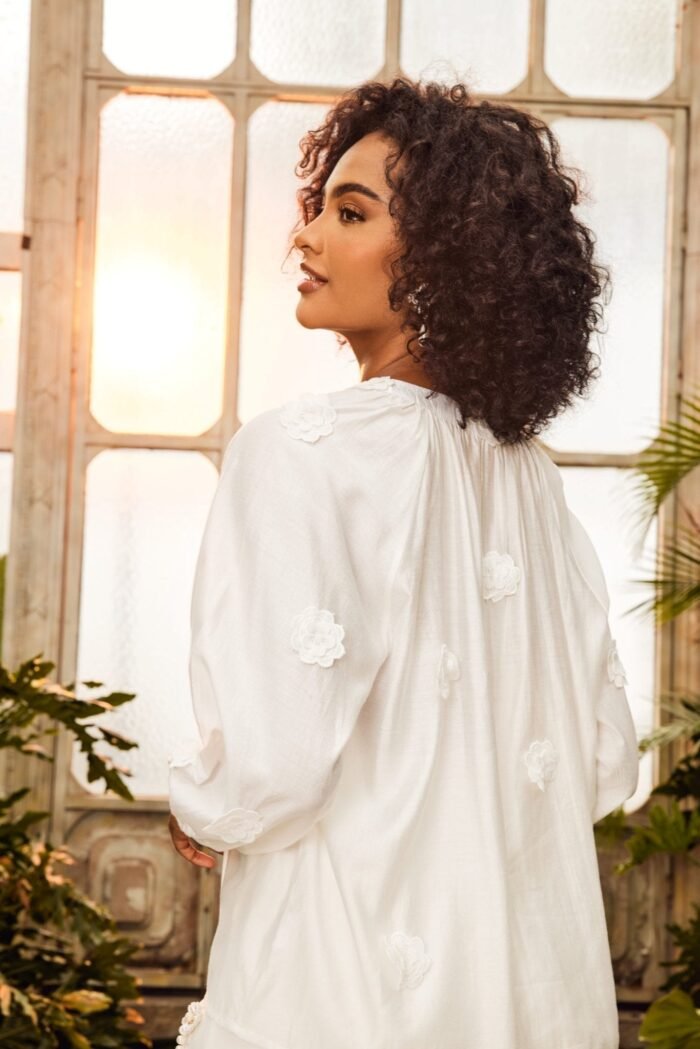 Ella Floral V-neck Blouse - Image 3