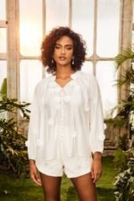 Ella Floral V-neck Blouse - Image 2
