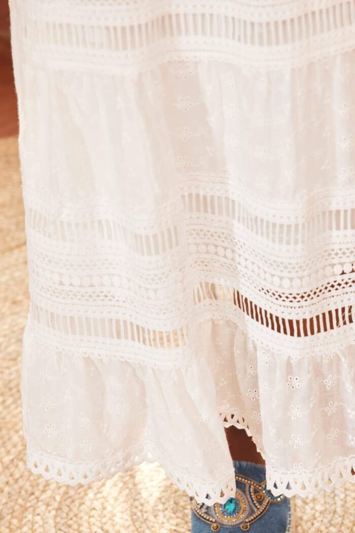 Ellie Floral Lace-trimmed Midi Skirt - Image 5