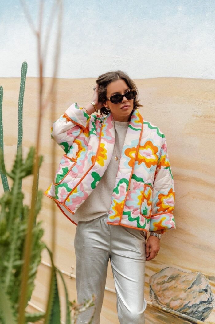 Elma Printed Quilted Puffer Jacket - Image 1