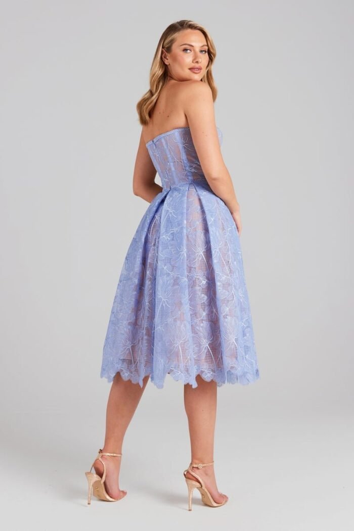 Elsie Corset Lace Midi Gown Dress - Image 3