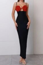 Emily Floral Bandage Maxi Slip Dress - Image 9