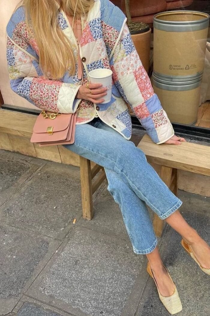 Enid Printed Convertible Quilted Jacket - Image 3