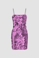Erica Sequins Metal Chain Mini Dress - Image 2