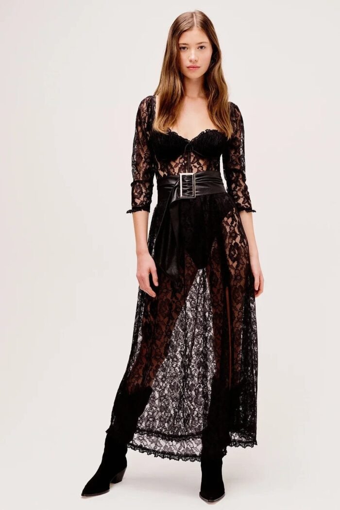 Esther Sweetheart Lace Maxi Dress - Image 1
