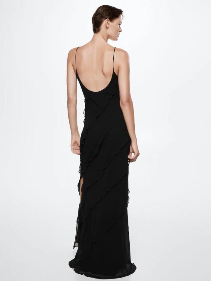 Eve Chiffon Ruffled Maxi Slip Dress - Image 12