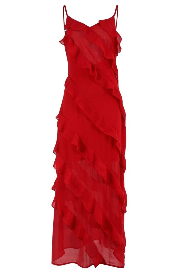 Eve Chiffon Ruffled Maxi Slip Dress - Image 7