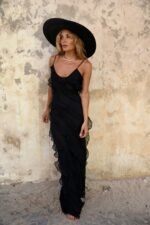 Eve Chiffon Ruffled Maxi Slip Dress - Image 10