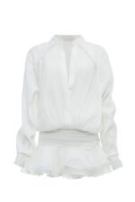 Felicia Chiffon Mini Shirt Dress - Image 11