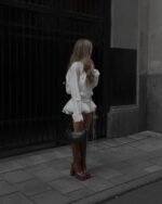 Felicia Chiffon Mini Shirt Dress - Image 9