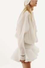 Felicia Chiffon Mini Shirt Dress - Image 5