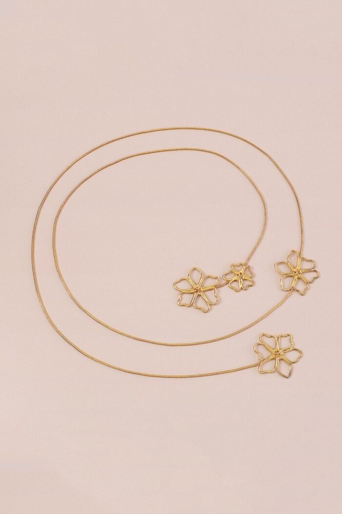 Flower Metal Chain Necklace - Image 5