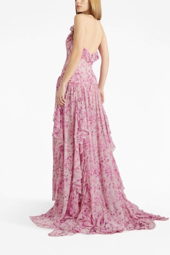 Gabrielle Halterneck Ruffle Maxi Dress - Image 3