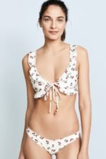 Gail Printed Cherry Ruffle Bikini