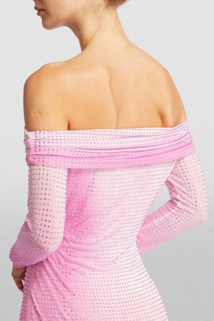 Gemma Printed Diamante Mini Dress - Image 4
