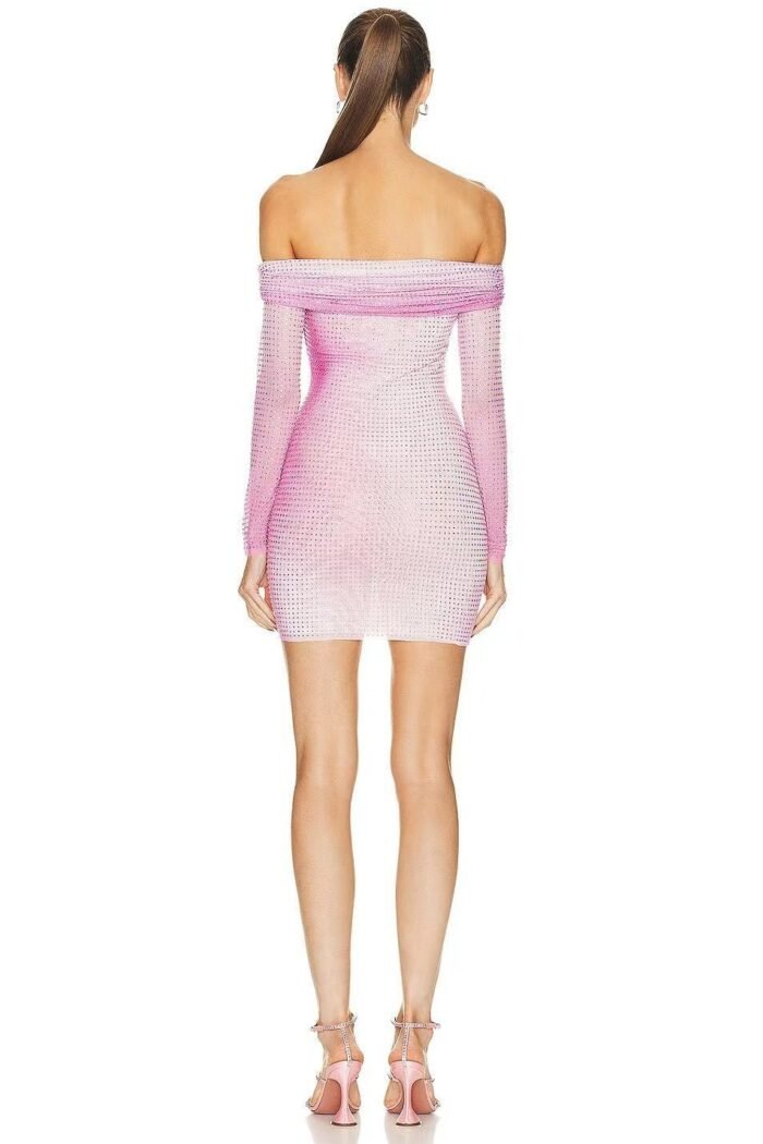 Gemma Printed Diamante Mini Dress - Image 5