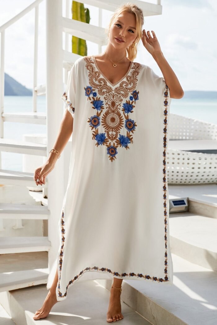 Gene Embroidered Maxi Kaftan - Image 3