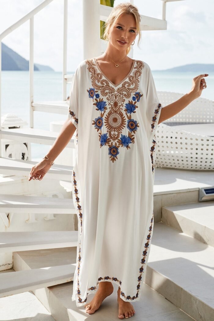 Gene Embroidered Maxi Kaftan - Image 4