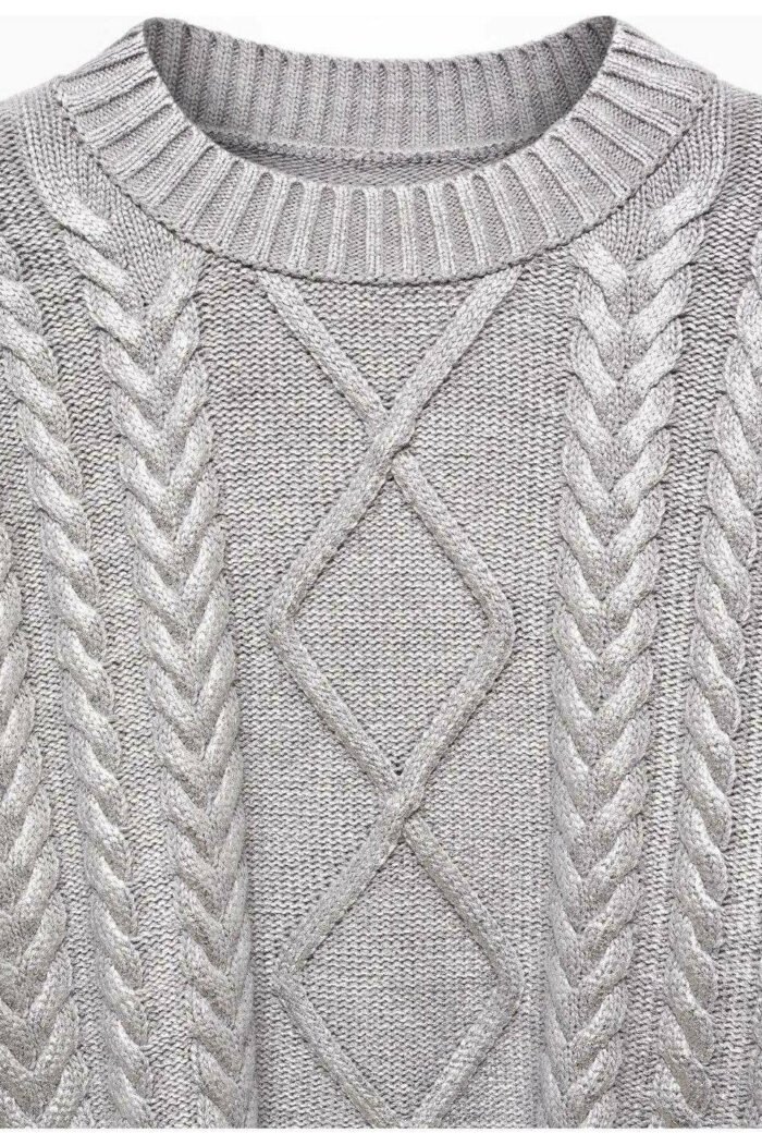 Genevieve Metallic Foiled Cable-knit Sweater - Image 5