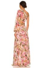 Gertrude Printed Cut-out Asymmetry Maxi Dress - Image 10