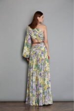 Gertrude Printed Cut-out Asymmetry Maxi Dress - Image 5