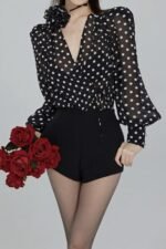 Gilda Polka Dot Long Sleeve Blouse - Image 3