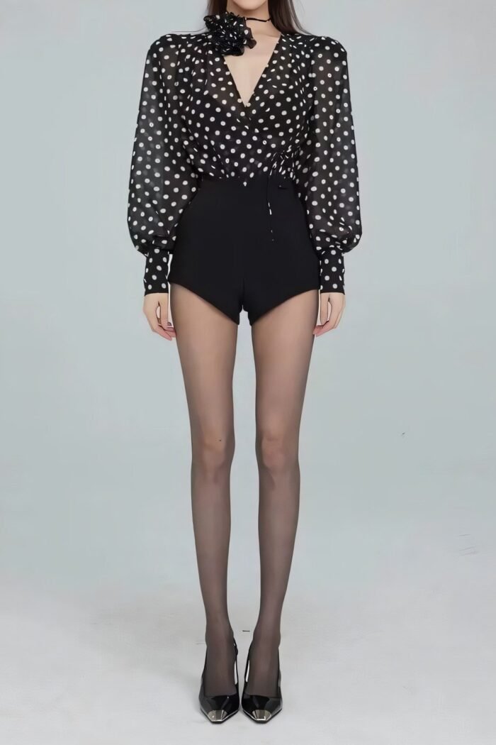 Gilda Polka Dot Long Sleeve Blouse - Image 2