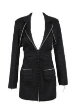 Gloria Diamante Jacqaurd Two-piece Mini Blazer Dress - Image 7