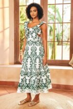Gwen Embroidered Ruffled Maxi Dress - Image 4