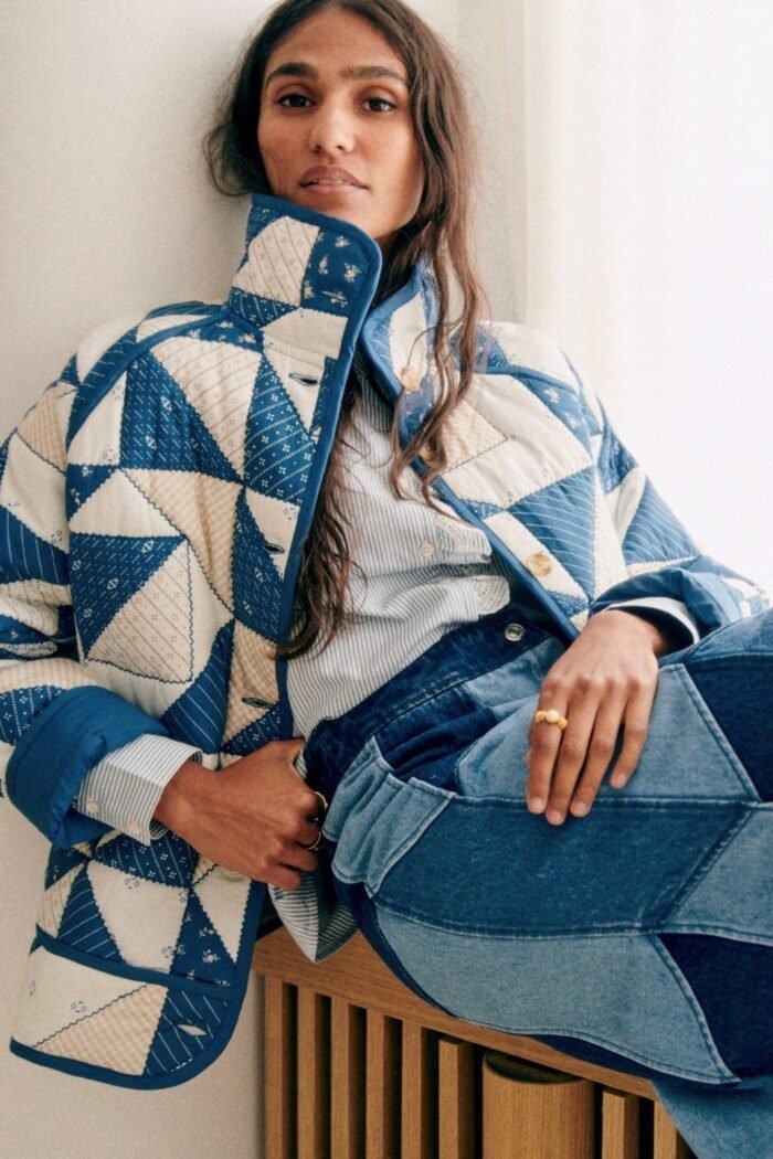 Hadley Geometrical Printed Quilted Puffer Jacket - Image 4