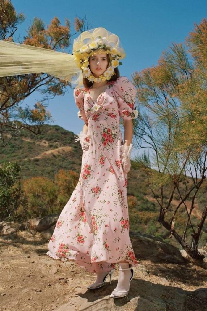 Hanna Printed Puff Sleeve Maxi Dress - Image 3