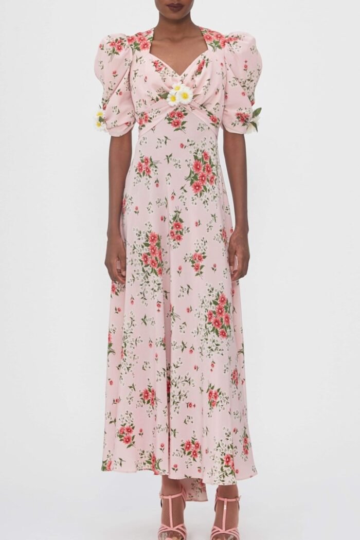 Hanna Printed Puff Sleeve Maxi Dress - Image 1