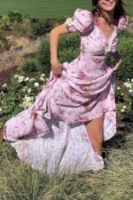 Hanna Printed Puff Sleeve Maxi Dress - Image 4