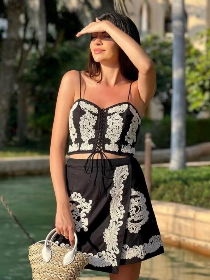 Harriet Lace Embroidered Set - Image 2