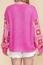 Hedy Crochet V-neck Sweater - Image 5