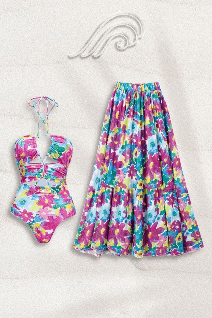 Hilda Printed Two-piece Swim Set - Image 1