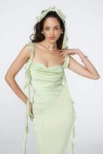 Hilda Ruffle Ribbon Backless Maxi Dress - Image 7
