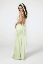 Hilda Ruffle Ribbon Backless Maxi Dress - Image 6