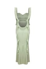 Hilda Ruffle Ribbon Backless Maxi Dress - Image 9