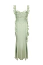 Hilda Ruffle Ribbon Backless Maxi Dress - Image 8