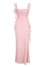 Hilda Ruffle Ribbon Backless Maxi Dress - Image 15