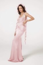 Hilda Ruffle Ribbon Backless Maxi Dress - Image 11