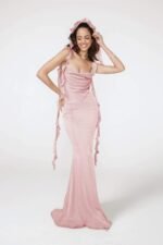 Hilda Ruffle Ribbon Backless Maxi Dress - Image 10
