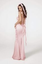 Hilda Ruffle Ribbon Backless Maxi Dress - Image 12