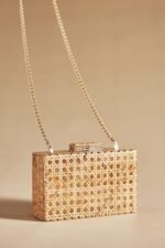 Hollow Out Wicker Acrylic Clutch Bag - Image 3