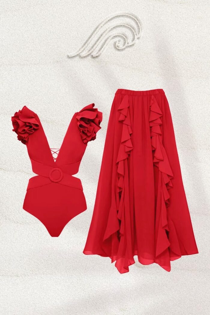 Honey Two-piece Ruffle Swim Set - Image 2